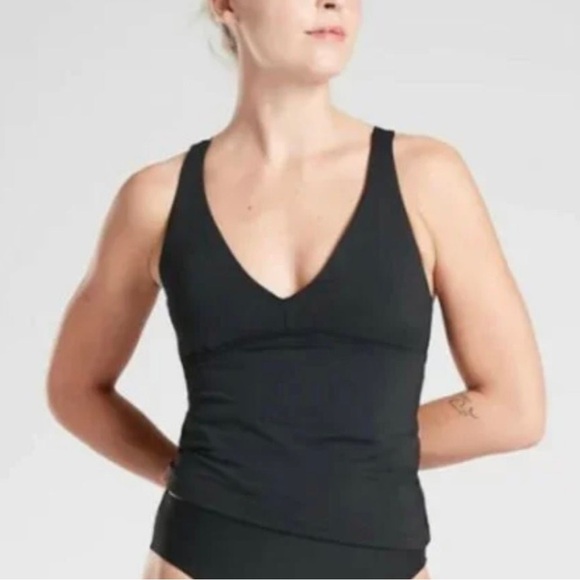 Athleta Other - Athleta XXS  A-C Plunge Tankini Top Black NWT Swim Bathing